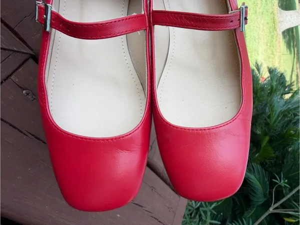 ALOHAS Por Do Sol Red Leather Mary Jane Ballet Flats EU 37 US 6.5 $190 - Image 14