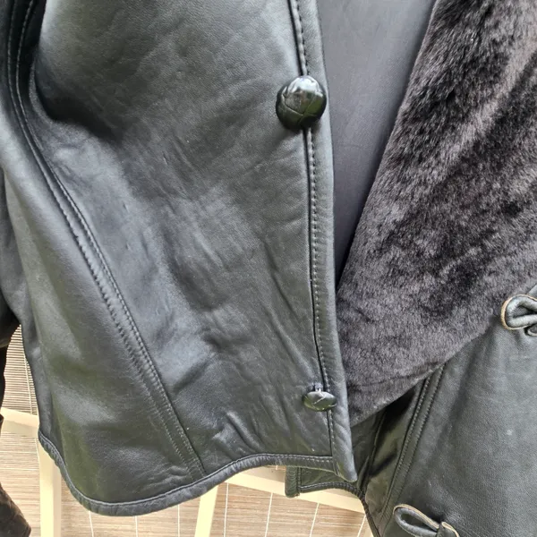 VTG Michael Joseph 🇺🇸 Made Fur&Leather Jacket, M Black Size M - Image 7