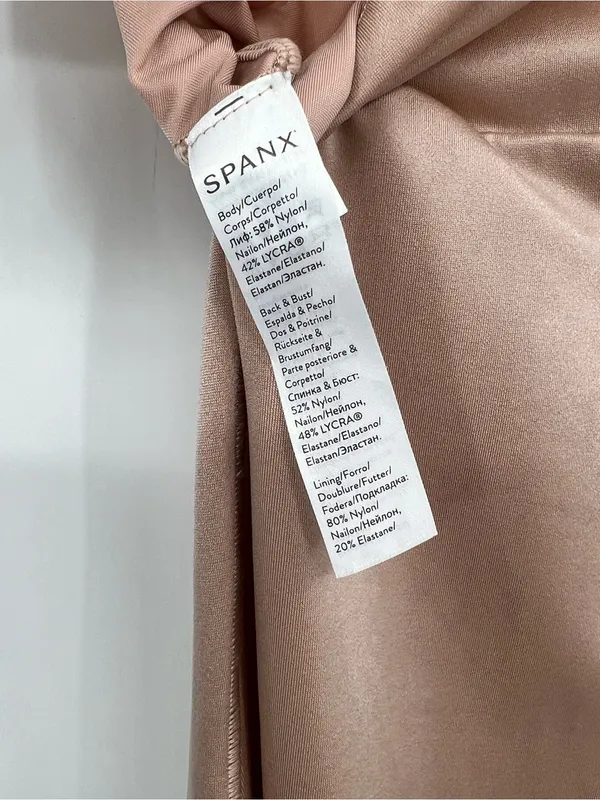 SPANX Open Bust Full Slip Dress Shapewear Adjustable Straps Stretch Nude Medium - Image 14