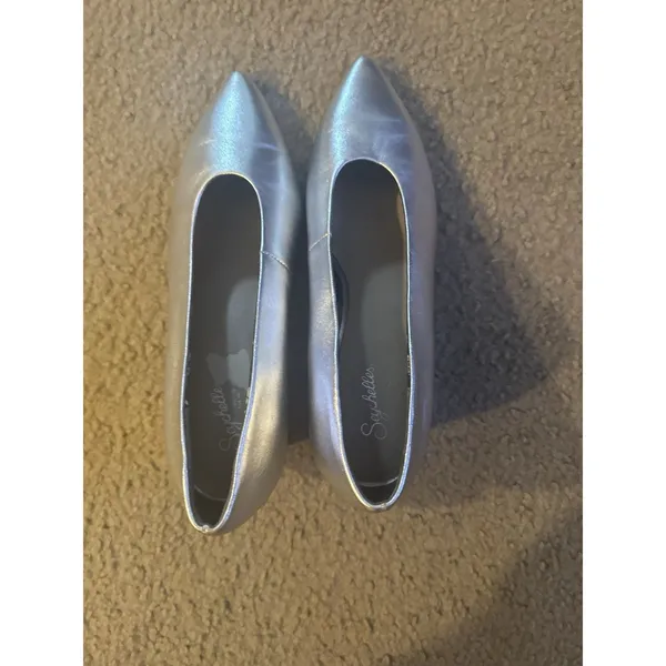 SEYCHELLES Silver  Block Heel Shoes Size 9 - Image 4