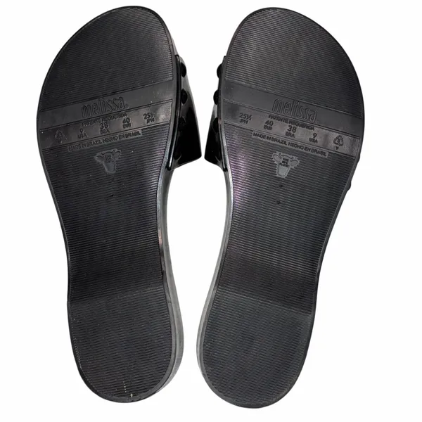 Melissa Black Platform Jelly Slides Sandals Shoes 9 - Image 9