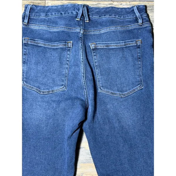 Good American Good Legs Ankle Skinny Jeans‎ Distressed Raw Hem Blue 10/30 Sassy - Image 10