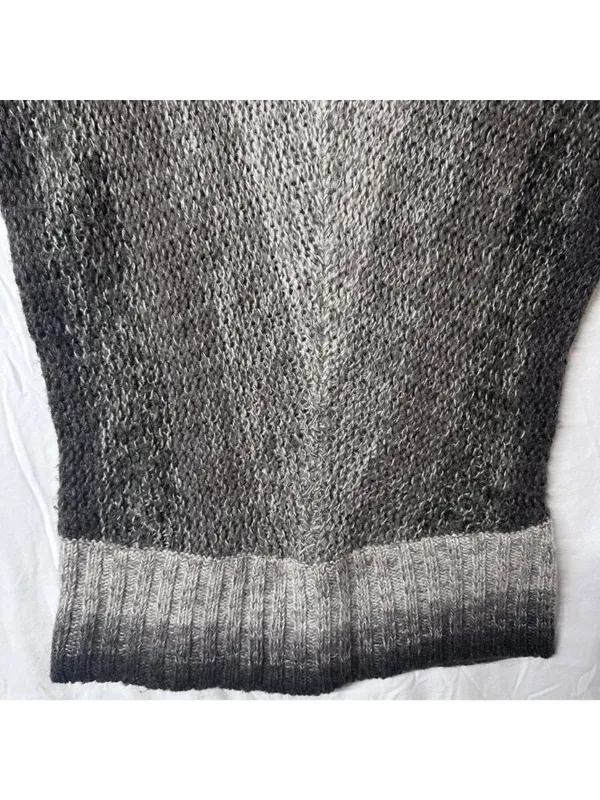 Paraphrase Women’s Small Oversized Y2K Wool Blend Sweater Boxy Pullover Knit Brown Tan - Image 2