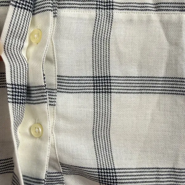 Barbour Summer Tartan Kelso Shirt Womens 12 Cloud/Blue Plaid Cotton British Prep - Image 8