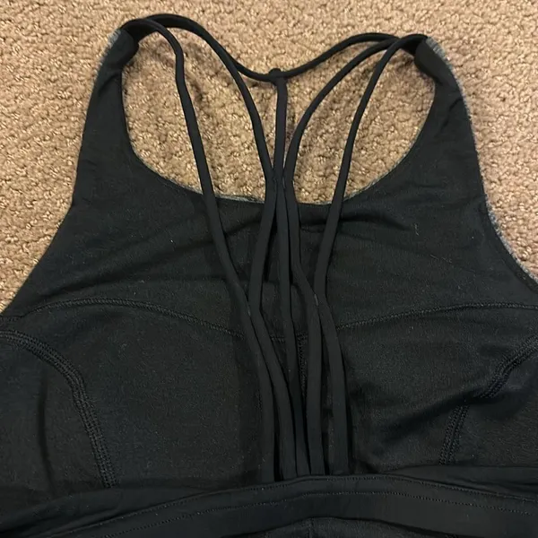 Lululemon Women’s Grey Raise the Barre Tank Top with Strappy Built in Sports Bra - Image 4