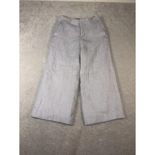 lauren ralph lauren cropped wide leg trouser pants‎ size 6 twill - Image 2