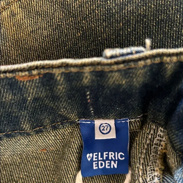 Aelfric Eden Faded Denim Stud Jeans, Size 27 NWT - Image 10