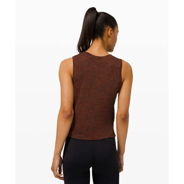 Lululemon Train to Be Tank Dot Camo Dark Terracotta Brown Mesh Relaxed‎ Fit - Image 5