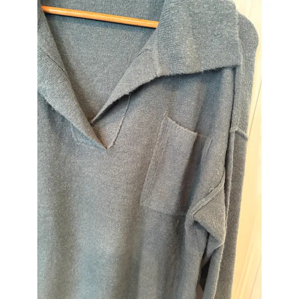 Easel Blue/Gray Sweater Top Size‎ Small - Image 4
