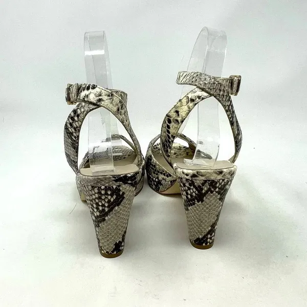 Hobbs London Snake Leather Vivienne‎ Heeled Sandals Size 37 / US 6 - Image 9