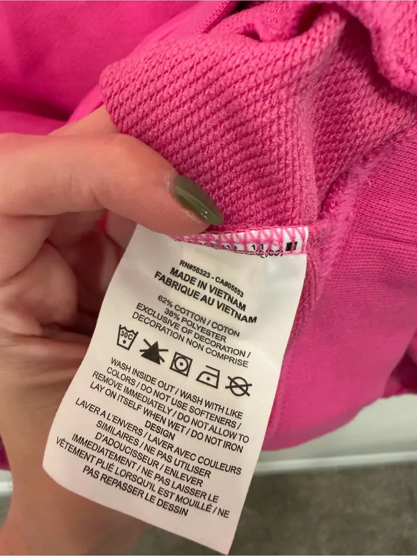Nike Pro Hot Pink Dri-FIT Oversized Graphic Crewneck Sweatshirt DX0074-623 Small - Image 3