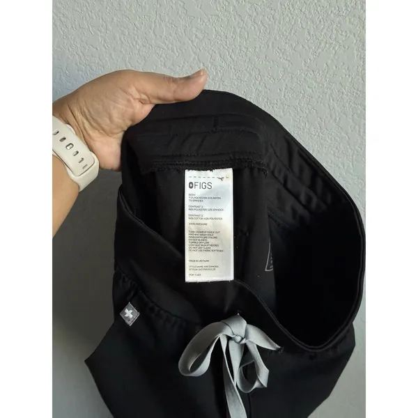 FIGS Zamora Jogger Scrub Pants Womens Size XSP Black Nurse Technical 5 Pockets - Image 11