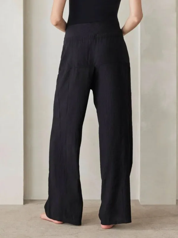 🌟 Bumpsuit 🌟 The Realxed Drawstring Poplin Wide Leg Pant Black Sz S - Image 2
