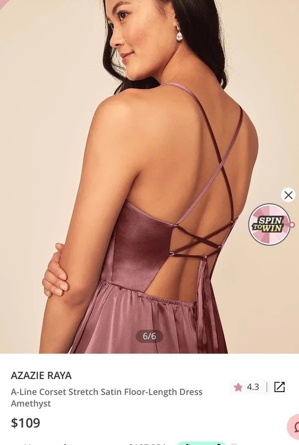 Azazie Bridesmaid Dress Worn ONCE - Image 5