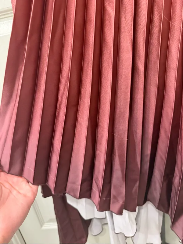 L’IDEE Black Tie Gown Pleated Ombre Size 4 Strapless Pleated - Image 7