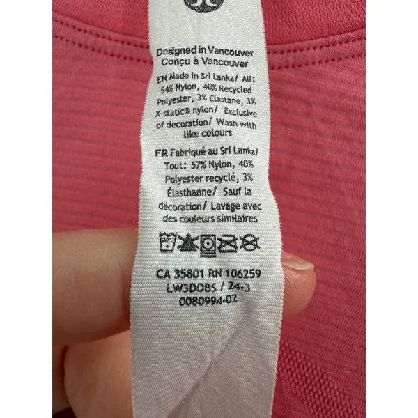Lululemon Swiftly Tech Long Sleeve Crew Women 4 Pink Seamless Active Gorpcore - Image 4