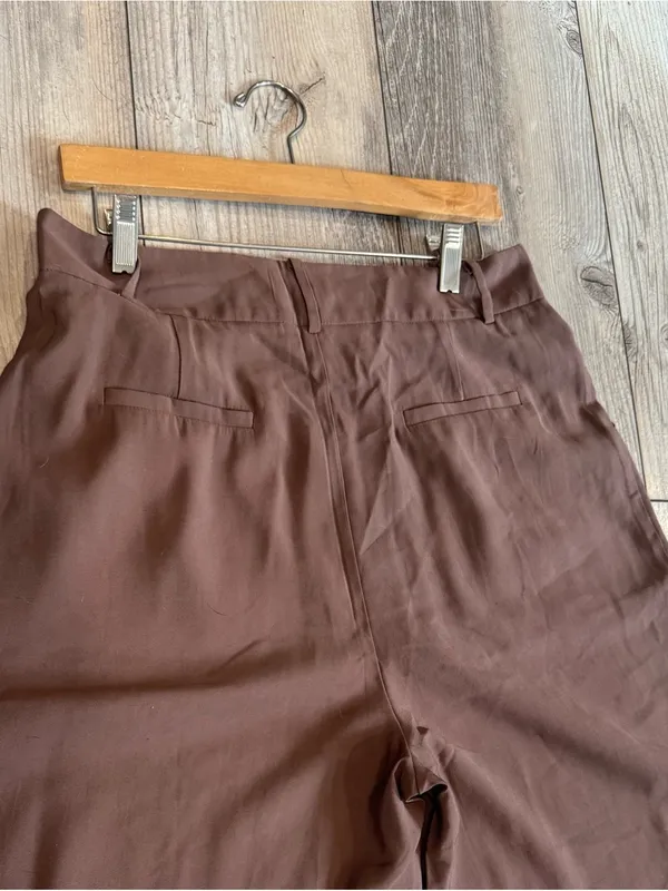 P.CILL Wide Leg Palazzo flowy Pants Brown Size Large NWT - Image 5
