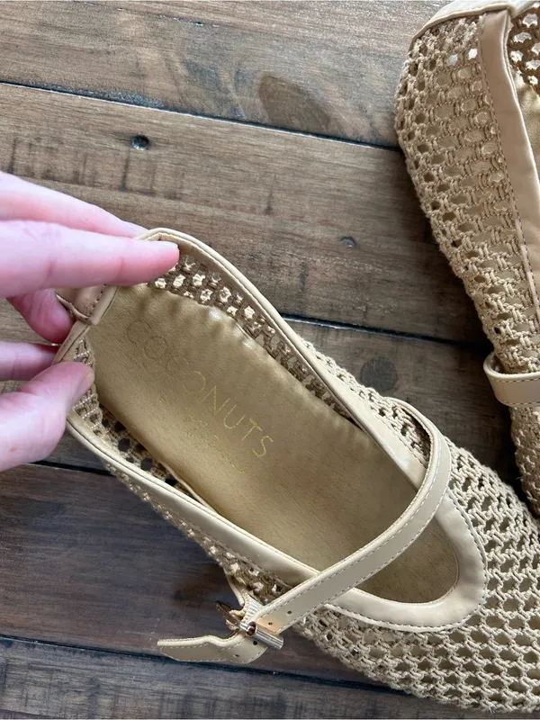 Coconuts by Matisse Nolita Mary Jane Woven Ballet Flats Tan 8 - Image 5