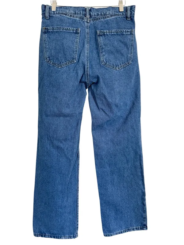 Edikted Roll Down Waist Distressed Baggy Jeans Women’s Size M Y2K - Image 3