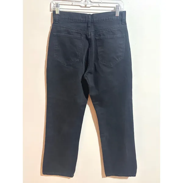 Zara Straight Leg Jeans Womens‎ 4 Black Excellent High Waisted Cotton Denim - Image 2