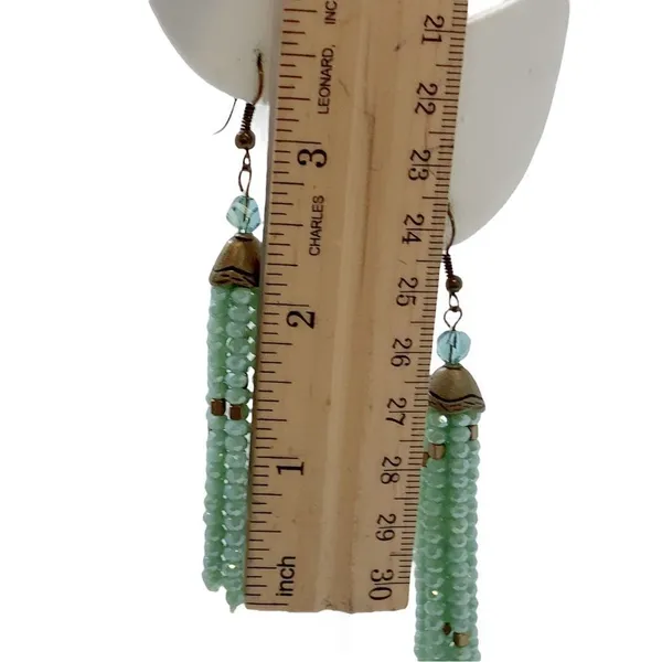 Boho Bohemian Beaded Tassel Drop Hook Retro Earrings - Image 5