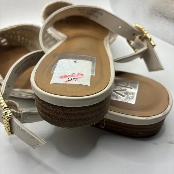 Dolce Vita Raffia Buckle Mule Sandals Natural Slip On Women’s Size 8 - Image 4