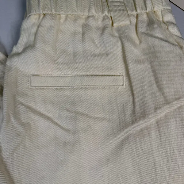 A New Day Pants Women's Size 4 Cream Wide Leg Elastic Waist in Back NWT - Image 4