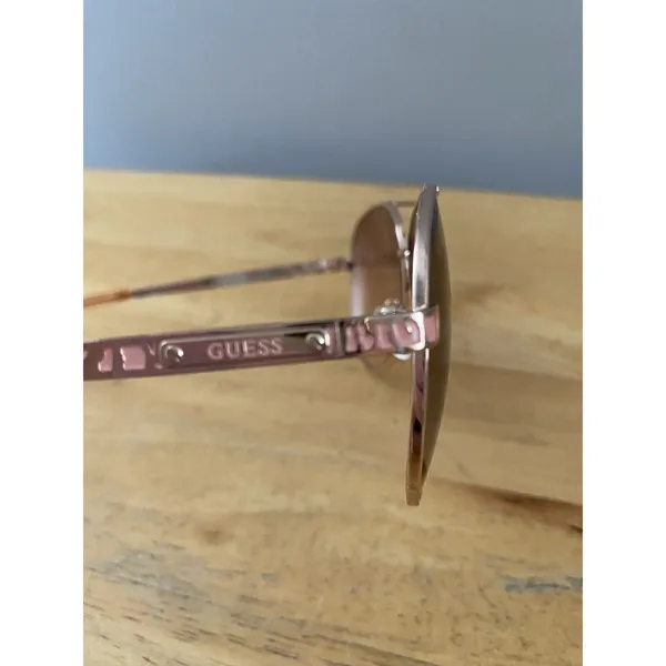 Guess Aviator Sunglasses Rose Gold Wire Frame Gradient Lenses 59 13-135 GUF241 - Image 6