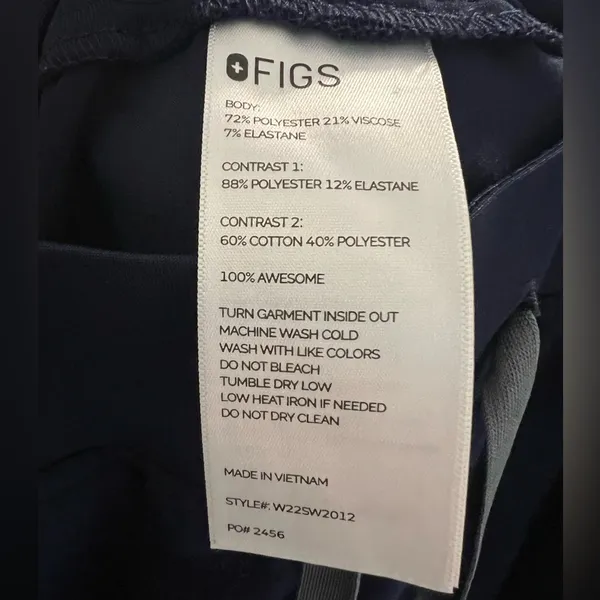 FIGS Zamora Jogger Scrub Pants Navy Blue - Image 10