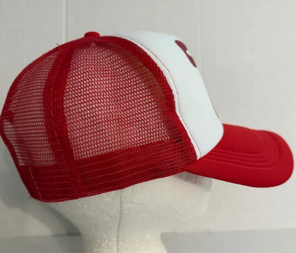 Glitter Red and White Bow Trucker Hat - Image 3