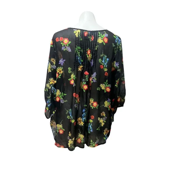 Torrid Women's Floral Chiffon Blouse Size 1 Multicolor Casual - Image 4