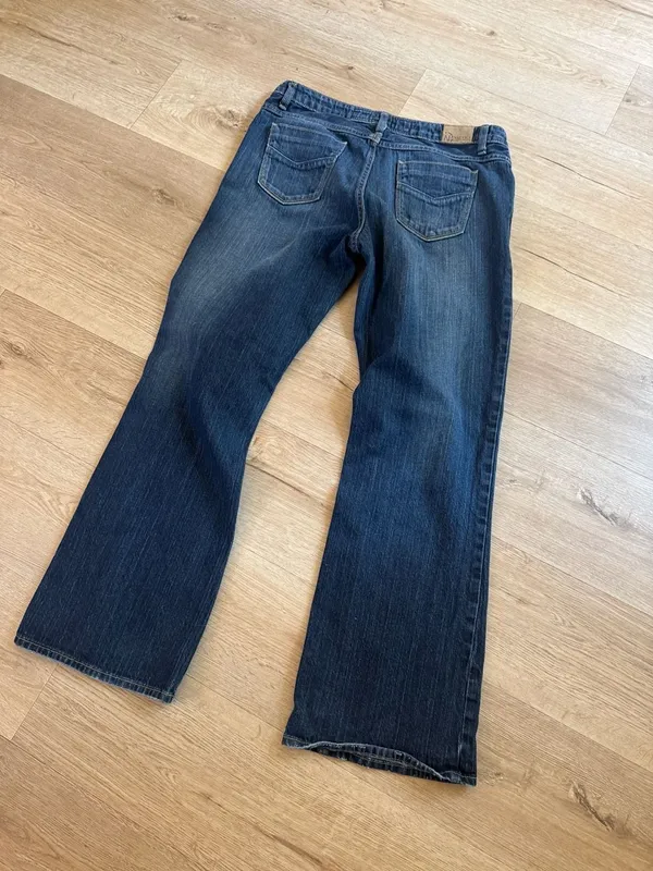 Nautica Jeans Size 12 Blue Denim Wash Flare Pants - Image 4