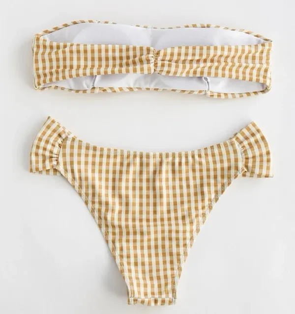 SheIn Gingham Bandeau Bikini Swimsuit - Image 2