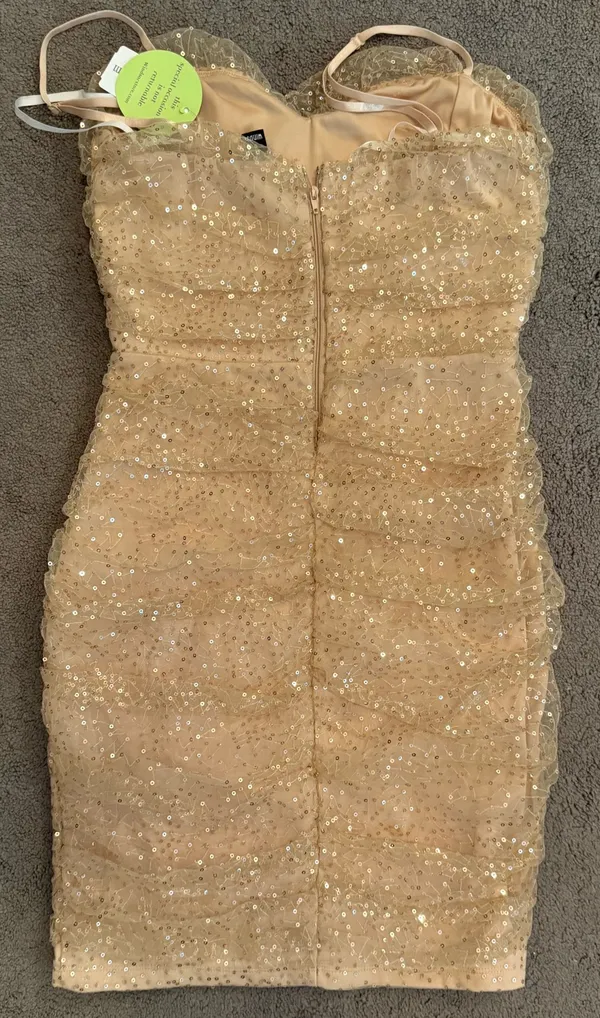Gold Windsor sequin Homecoming Dress - Image 2