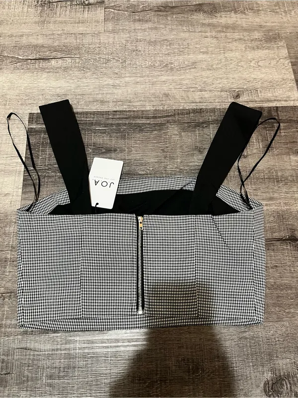 J.O.A Anthropologie gingham crop top - Image 2
