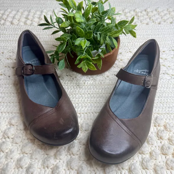 DANSKO Women’s 41 10.5 Fawna Mary Jane Wedge Comfort Shoe Chestnut Brown - Image 11