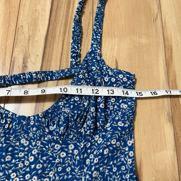 Princess Polly Georgia Blue Floral Sleeveless Mini Dress Sz 6 Cottagecore - Image 7