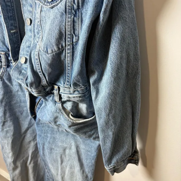 Zara Denim Jumpsuit Size M - Image 6