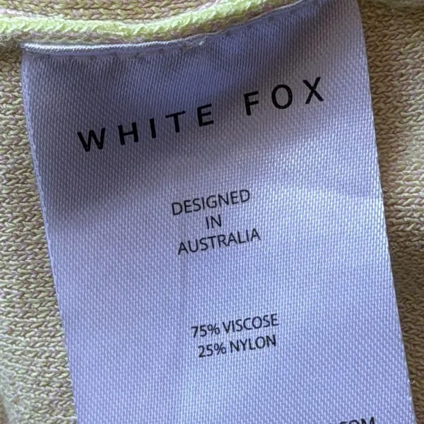 White Fox Boutique Knit Midi Dress Lime Green Pink Swirl Bodycon Size S Y2K - Image 4
