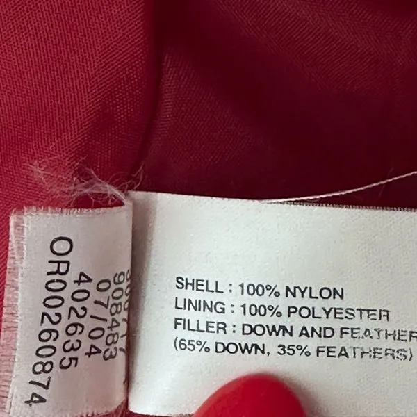 GAP Red Down Puffer Vest‎ Women's Size Medium VINTAGE Y2K - Image 8