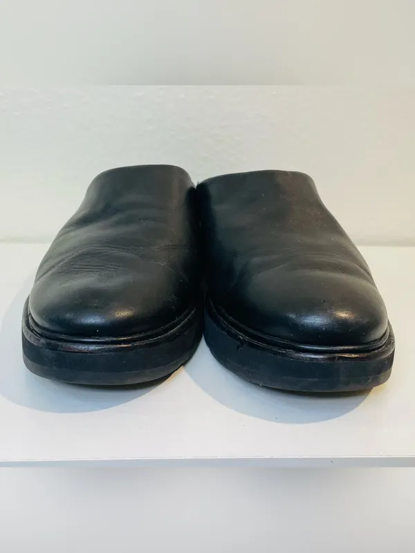 Vince Women’s Graham Slip on Mules Leather Black Clog Size 9 - Image 5