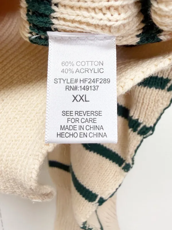 NEW CARLY JEAN LOS ANGELES CJLA Avila Cropped Sweater Green Stripe 2X - Image 6