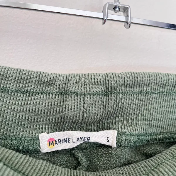 Vintage Terry Cotton Pull On Drawstring Sweatpant Joggers Green - Image 5