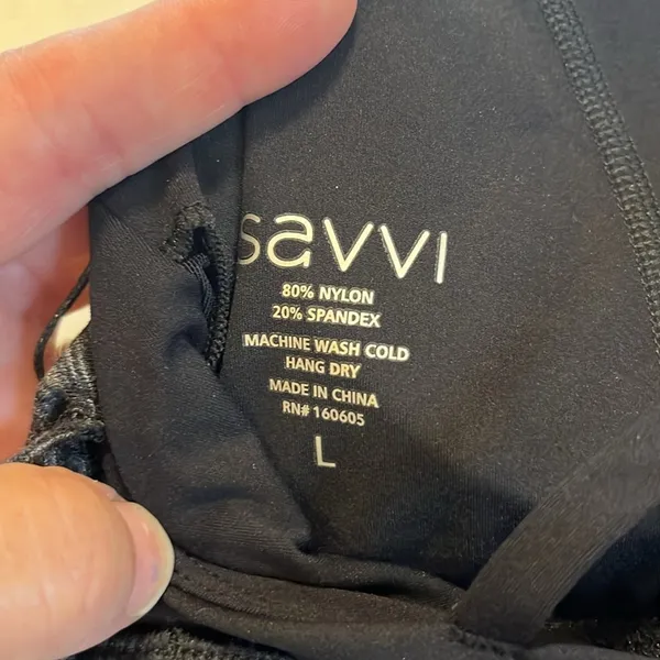 Athletic Tank with built in bra Savvi Black Size L - Image 4