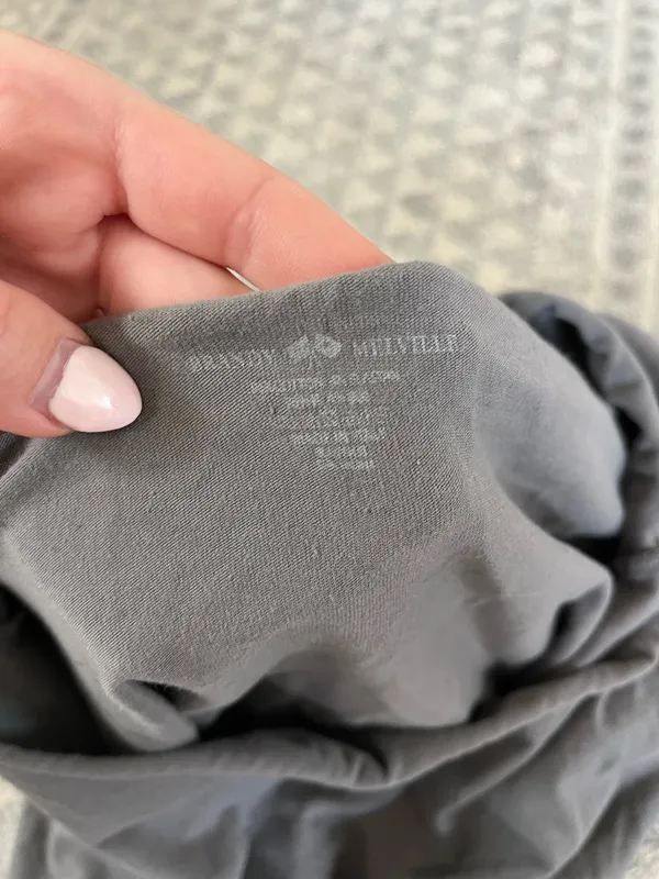 Brandy Melville Top gray off the sholder - Image 3