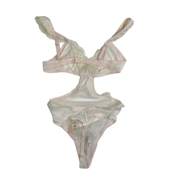 FREE PEOPLE x HAH Mesh Bodysuit Sz M Sheer Cut Out Feminine Party Coquette NWT - Image 7