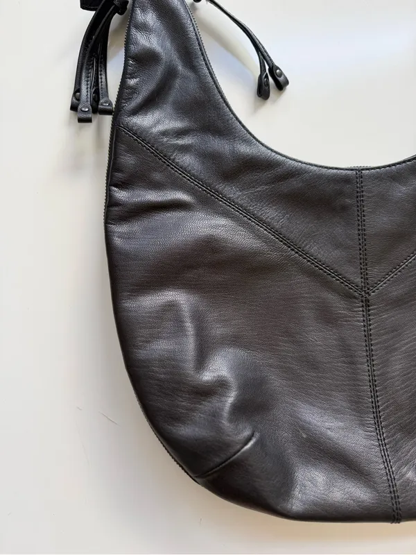 Frye Gina Black Leather Hobo Bag - Image 3