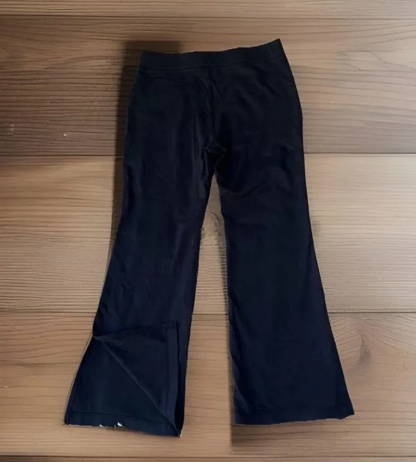 Maeve By Anthropologie Black Size Medium Flare Leg Side Slit Comfort Pants - Image 2