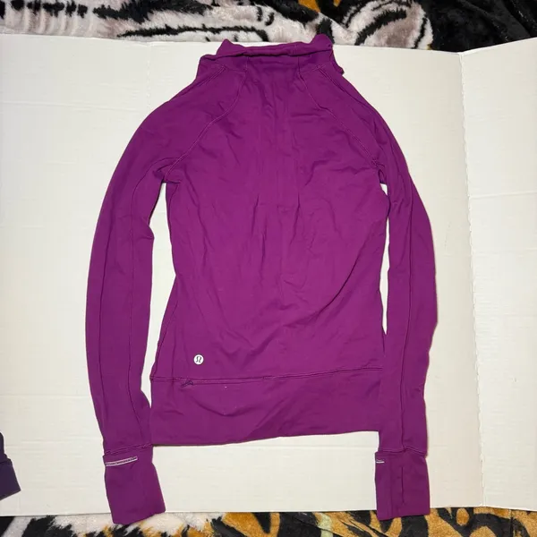Lululemon Rush Hour 1/2 Zip Long Sleeve in Chilled Grape - Image 4