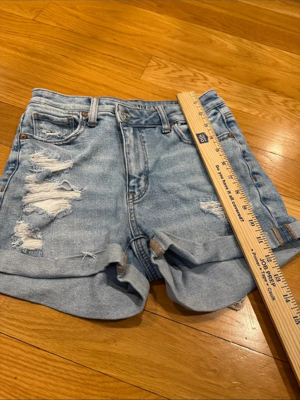 American Eagle outfitters mom jeans shorts size 0 - Image 3